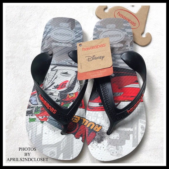 HAVAIANAS DISNEY MAX CARS FLIP FLOP SLIDES SANDALS BEAC POOL WATER SHOES - Picture 3 of 8